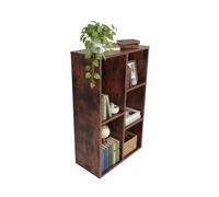 Bibliothèque étagère sur pied d'appoint salon 5 niches style vintage