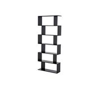 Bibliothèque - HOMCOM - étagère zig zag design contemporain 6 niveaux rangement salon bureau - bois - 80x23x192cm - noir
