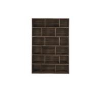Bibliothèque scandinave finition bois foncé noyer L140 cm EPURE