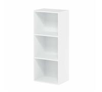 Bibliothèque - FURINNO - 11003WH - Bois - Blanc - Facile à assembler - One Size