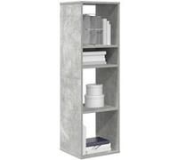 Bibliothèque gris béton 34x31x112 cm bois d ingénierie
