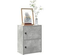 vidaXL Bibliothèque Bois d'ingénierie Gris béton 40x24x52 cm