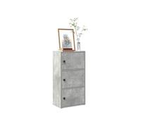 Bibliothèque gris béton 40x24x77 cm bois d ingénierie Gris G