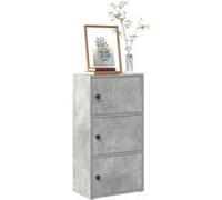 Bibliothèque gris béton 40x24x77 cm bois d ingénierie Gris G