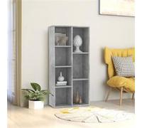 VidaXL Bibliothèque Gris béton 50x25x106 cm Aggloméré