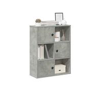 Bibliothèque gris béton 60x24x76,5 cm bois d ingénierie