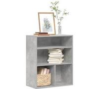 vidaXL Bibliothèque armoire de rangement Gris béton 60x30x71,5 cm Bois d'ingénierie