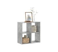vidaXL Bibliothèque Gris béton 68,5x32x68,5 cm Bois d'ingénierie, étagère, étagère à Livres, Support de Livre, Armoire de Rangement