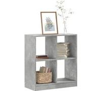 Bibliothèque gris béton 68,5x32x75 cm bois d ingénierie Gris G