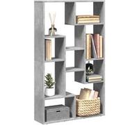 vidaXL Bibliothèque Gris béton 72x20x120,5 cm Bois d'ingénierie, étagère, étagère de Rangement, Support à Livres, étagère à Livres, étagère de Stockage