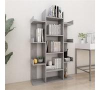 vidaXL Bibliothèque Armoire à livres, moderne, Bois d'ingénierie Gris béton 86×25,5×140 cm