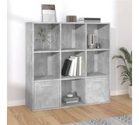 vidaXL Bibliothèque Gris béton 98x30x98 cm Bois d’ingénierie 801120