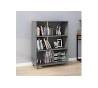 vidaXL Bibliothèque HAMAR en pin massif Gris foncé 85x35x112 cm