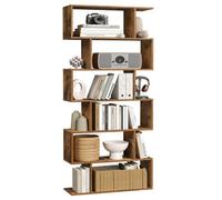 Bibliothèque - HELLOSHOP26 - Étagère contemporaine - 6 niveaux - Blanc - Meuble de rangement