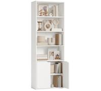 Bibliothèque - HOMCOM - 4 compartiments - meuble de rangement livres - 59x29x180 cm - Blanc