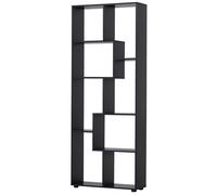 HOMCOM Bibliothèque étagère meuble de rangement en Zig zag Design Contemporain 70L x 24l x 178H cm Panneaux Particules noir