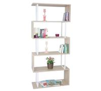 Bibliothèque Hwc-A27, Étagère Independane, 183x80cm, Structure 3d, 5 Niveaux Chêne Multicolore