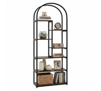 Bibliothèque Industriel à 7 Niveaux COSTWAY, Étagère Ouverte de Rangement Géométrique pour Salon Chambre Bureau, 70 x 30 x 181,5 cm