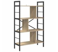 Bibliothèque Industrielle 7 Niveaux, 75 x 30 x 123,5 cm, Bois d'Ingénierie | Design loft new-yorkais, rangement polyvalent, entretien facile, cadre stable, style urbain