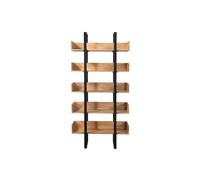 Bibliothèque industrielle en bois massif et métal noir L90 cm TAO