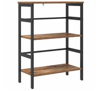 Bibliothèque industrielle - vidaXL - Bois ancien - Bois d'ingénierie - 60x29,5x81 cm - 2 étagères - Cadre robuste