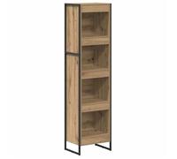 Bibliothèque industrielle - vidaXL - Bois d'ingénierie - Chêne artisanal - 40x30x155 cm - Pièces en acier
