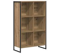 Bibliothèque industrielle - vidaXL - Chêne Artisan - 99,5x30x108,5 cm - Bois d'ingénierie - Pieds en acier