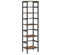 Bibliothèque industrielle - vidaXL - Chêne fumé - 40x29,5x149 cm - Bois d'ingénierie - 4 étagères