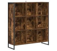vidaXL Bibliothèque Chêne fumé 99,5 x 30 x 108,5 cm – Bois d'ingénierie, pieds en acier