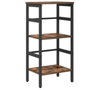 Bibliothèque industrielle - vidaXL - Chêne fumé - Bois d'ingénierie - 40x29,5x81 cm - 2 étagères - Cadre robuste