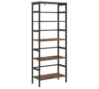 Bibliothèque industrielle - vidaXL - Chêne fumé - Bois d'ingénierie - 60x29,5x149 cm - 4 étagères - Cadre robuste