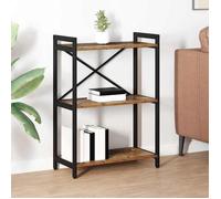 Bibliothèque industrielle vidaXL en bois d'ingénierie et acier 60 x 30 x 83 cm Marron