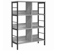 Bibliothèque industrielle - vidaXL - Gris sonoma - 82x32x112 cm - Bois d'ingénierie - 6 étagères - Grande capacité