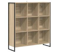 Bibliothèque industrielle - vidaXL - Sonoma - 99,5x30x108,5 cm - Bois d'ingénierie - Pieds en acier - Rangement généreux