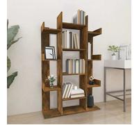 Bibliothèque intérieure - vidaXL - Étagère haut, pour salon - bois d'ingénierie - chêne fumé - 86 x 25,5 x 140 cm@phv57t