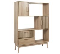 Bibliothèque Klaus M1 avec tiroirs et portes - Ethétique bois