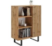 Bibliothèque Liam pieds métal Beige G