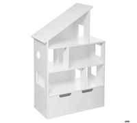 Bibliothèque ""Maison"" coffres blanc H104cm - Atmosphera Créateur d'intérieur