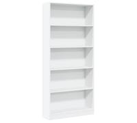 Bibliothèque - mango - Meuble de rangement - Blanc - 80x24x176 cm - bois d'ingénierie M918