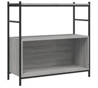Bibliothèque - mango - Meuble de rangement - Sonoma gris - 80x30x78,5 cm - bois d'ingénierie et fer M728