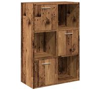 Bibliothèque - mango - Meuble de rangement - vieux bois - 60,5x30x90 cm - bois d'ingénierie M942