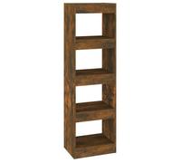 Bibliothèque - mango - Meuble Étagère - Chêne fumé - 40x30x135 cm - M1440
