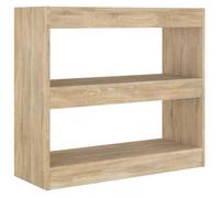 Bibliothèque - mango - Meuble Étagère - chêne sonoma - 80x30x72 cm - M1283