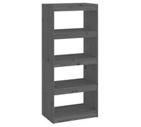 Bibliothèque - mango - Meuble Étagère - Gris 60x30x135,5 cm - Pin massif M1330