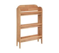 Bibliothèque meuble de rangement en bois pour enfant avec 3 étagères, coloris naturel - Longueur 58,5 x Profondeur 18,5 x Hauteur 100 cm