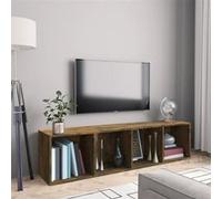 vidaXL Bibliothèque-Meuble TV Chêne fumé 143x30x36cm Bois d'ingénierie 815270