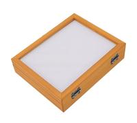 Bibliothèque Miniature en Bois, Vitrine de Livres Décorative, Taille Compacte pour Le Bureau et la Maison, 15x12x3,5 Cm