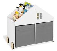 Bibliothèque mobile 'Hus' Blanc Jaune G