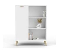 Bibliothèque moderne - blanc bois Blanc
