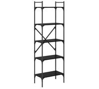 Bibliothèque moderne en bois d'ingénierie - vidaXL - Chêne noir - 56x32x174 cm - 5 étagères - Autoportante